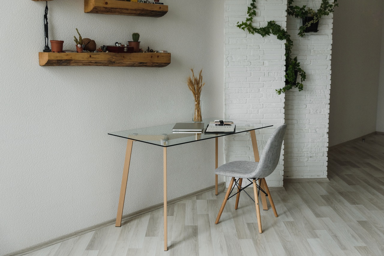 dessus de table en verre